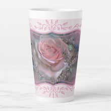 Load image into Gallery viewer, Pink Rose - Latte Mug