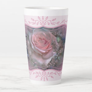 Pink Rose - Latte Mug