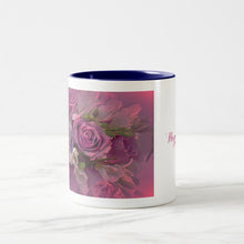 Load image into Gallery viewer, Pink Roses - Two-Tone Coffee Mug