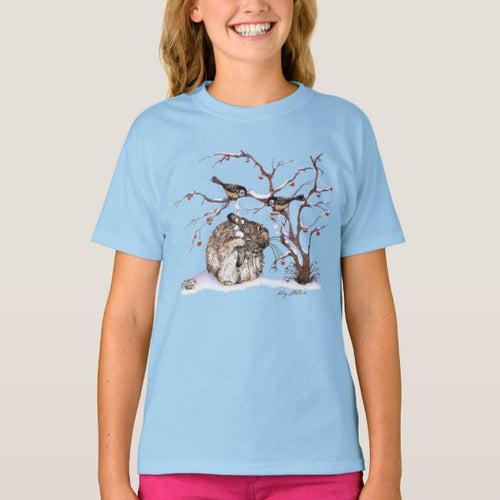 Bunny & Snow Birds - Kid's T-Shirt