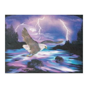 Bald Eagle Soaring - Fleece Blanket