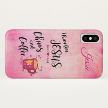 Load image into Gallery viewer, I Run On Jesus, Chaos and Coffee - Case-Mate iPhone Case