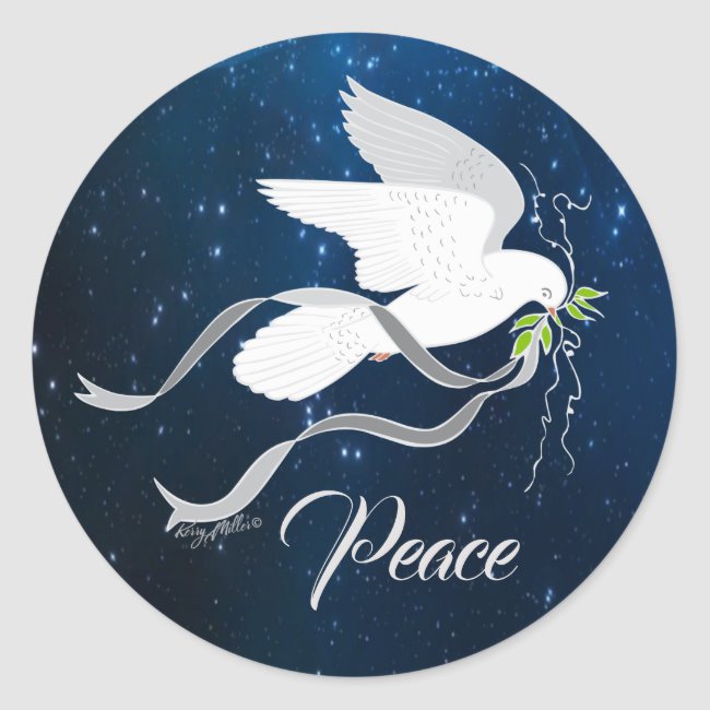 White Dove Classic - Round Sticker