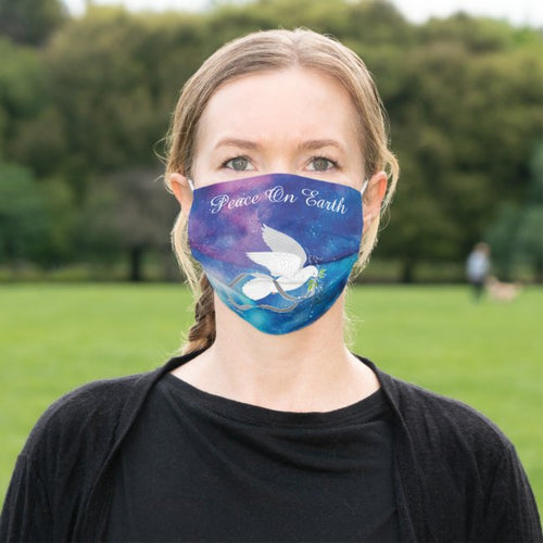 Peace On Earth & White Dove - Cloth Face Mask