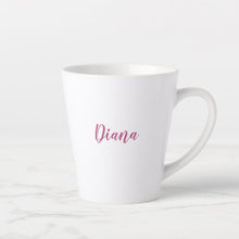 Load image into Gallery viewer, Pink Rose - Latte Mug