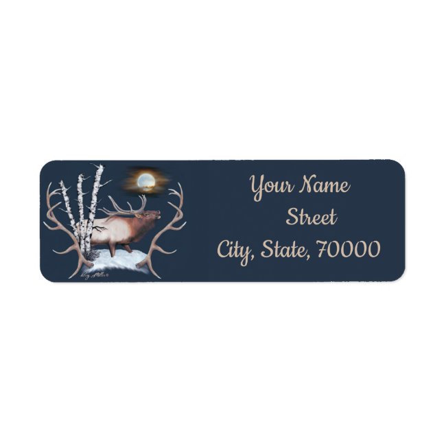 Bull Elk - Address Label