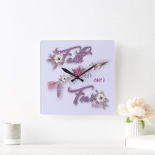 Load image into Gallery viewer, Faith Over Fear - Square Wall Clock