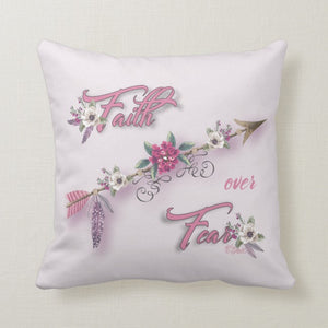 Faith Over Fear - Throw Pillow