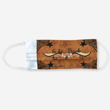 Load image into Gallery viewer, 6 Ft. Back Buckaroo, Longhorn Steer - Cloth Face Mask