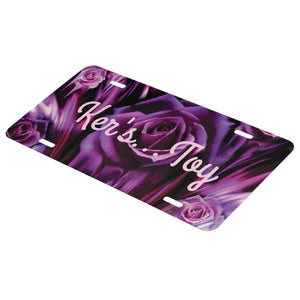 Purple And Pink Roses - License Plate