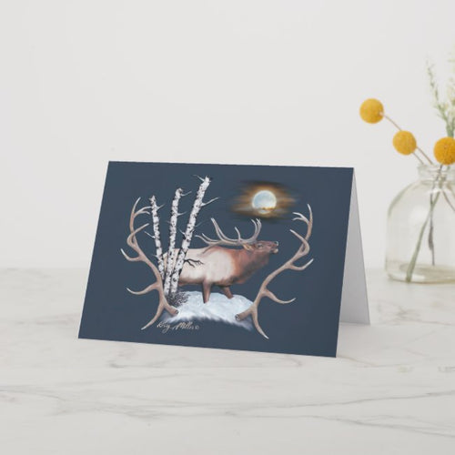 Bull Elk - Greeting Card