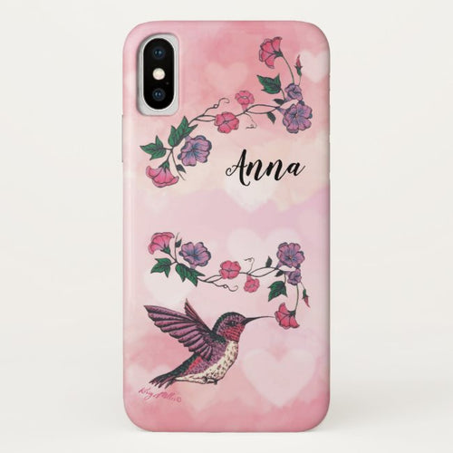 Hummingbird & Flowers - Case-Mate iPhone Case