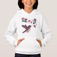 Load image into Gallery viewer, Hummingbird &amp; Flowers - Kid&#39;s Hoodie Sweatshirt