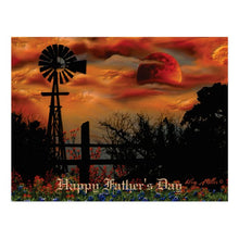 Load image into Gallery viewer, Windmill and Orange Moon - Postcard