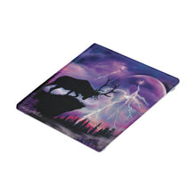 Load image into Gallery viewer, Bull Elk In Lightning Storm - Glass Coaster