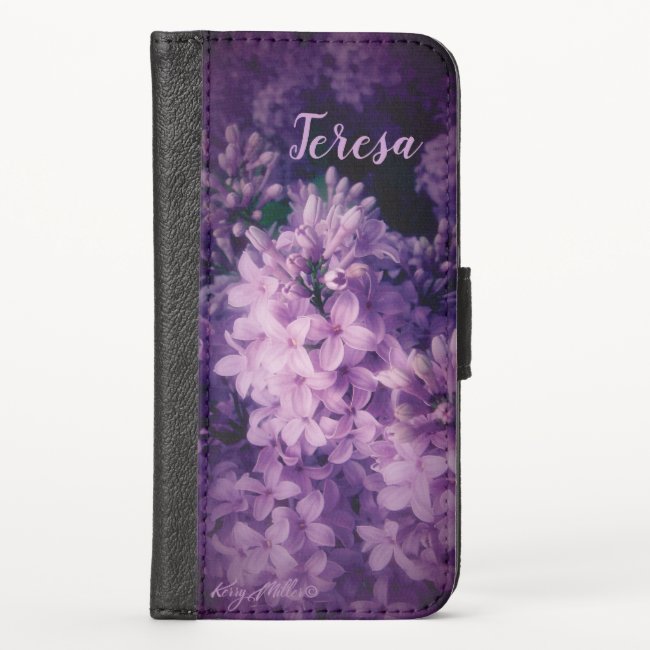 Purple Lilacs - iPhone Wallet Case