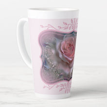 Load image into Gallery viewer, Pink Rose - Latte Mug