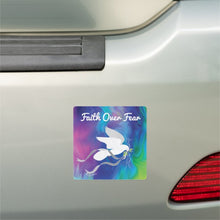 Load image into Gallery viewer, Faith Over Fear Car Magnet