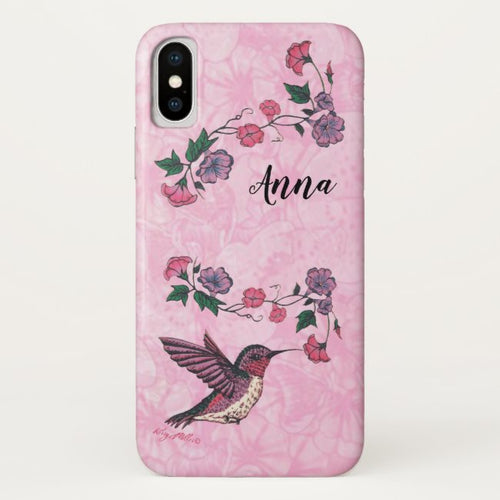 Hummingbird & Flowers - Case-Mate iPhone Case