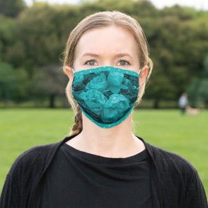 Turquoise Rose - Cloth Face Mask