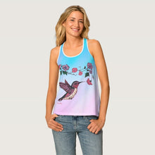 Load image into Gallery viewer, Hummingbird &amp; Flowers - Women&#39;s Tank Top