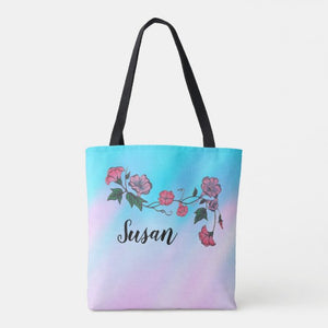 Hummingbird & Flowers - Tote Bag