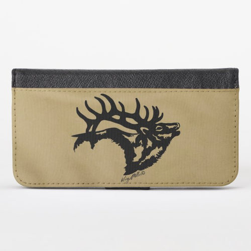 Bull Elk Silhouette - iPhone Wallet Case