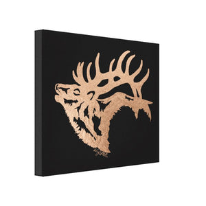 Bull Elk Silhouette- Canvas Print