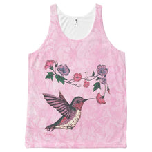 Load image into Gallery viewer, Hummingbird &amp; Flowers - All-Over-Print -  Women&#39;s Tank Top