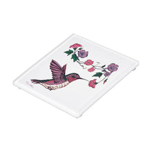 Load image into Gallery viewer, Hummingbird &amp; Flowers - Glass Coaster