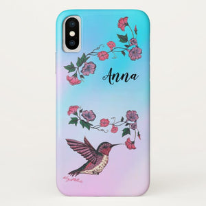 Hummingbird & Flowers - Case-Mate iPhone Case