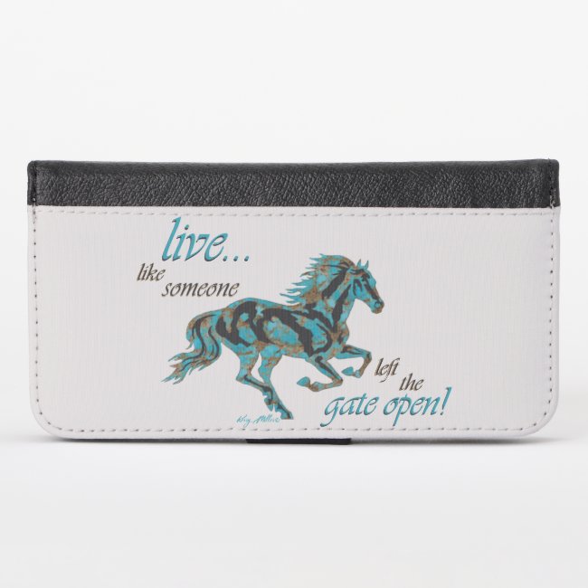 Horse Silhouette - iPhone Wallet Case