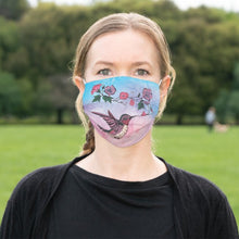 Load image into Gallery viewer, Hummingbird and Flowers - Cloth Face Mask