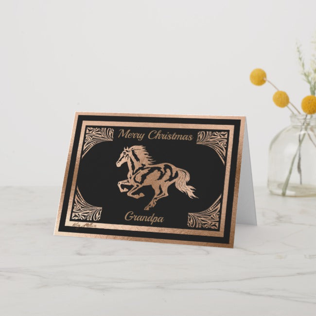 Horse Silhouette  - Christmas Card