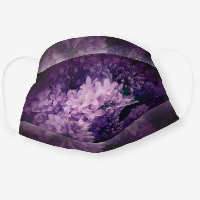 Purple Lilac Flowers - Cloth Face Mask