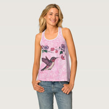 Load image into Gallery viewer, Hummingbird &amp; Flowers - Women&#39;s Tank Top