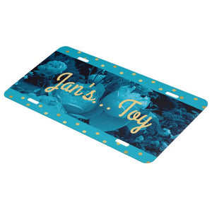 Light Blue Roses - License Plate