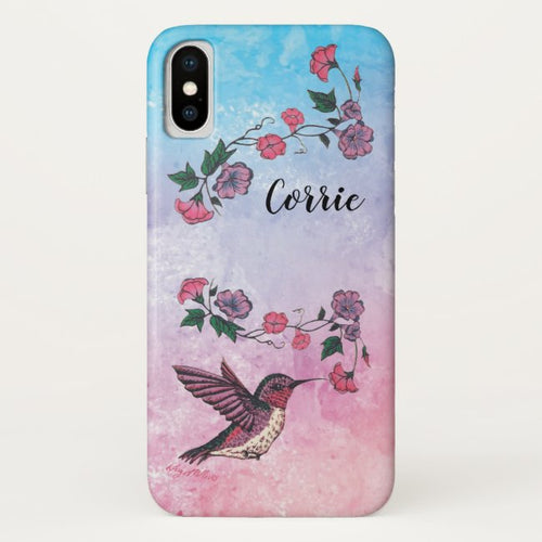 Hummingbird & Flowers - Case-Mate iPhone Case