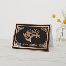 Load image into Gallery viewer, Bull Elk Silhouette - Christmas Card