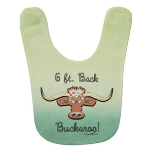 6 Ft. Back Buckaroo, Longhorn Steer - Baby Bib