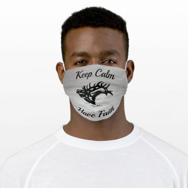 Bull Elk Silhouette - Cloth Face Mask