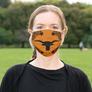 Longhorn Steer Silhouette - Cloth Face Mask