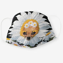 Load image into Gallery viewer, Chihuahua Puppy Flower - Cloth Face Mask