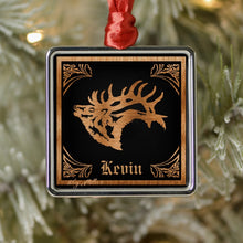 Load image into Gallery viewer, Bull Elk Silhouette - Metal Ornament