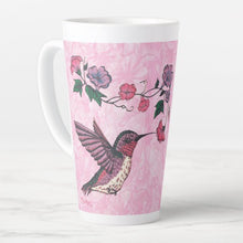 Load image into Gallery viewer, Hummingbird &amp; Flowers - Latte Mug