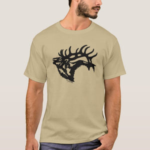 Bull Elk Silhouette - T-Shirt