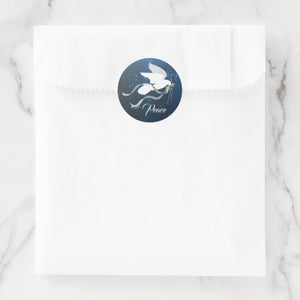 White Dove Classic - Round Sticker