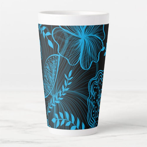 Blue Floral - Latte Mug