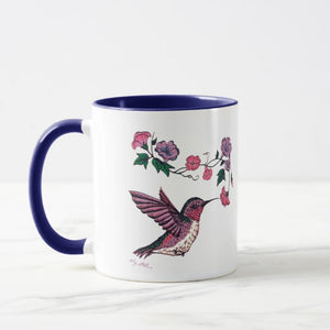 Hummingbird & Flowers - Coffee Mug