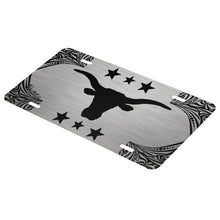 Load image into Gallery viewer, Longhorn Steer Silhouette - License Plate